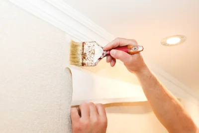 Pose de papier peint à Lhoumois — revêtements muraux et toiles de verre